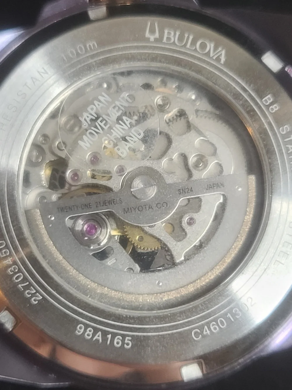Bulova Men's Sutton Automatic Skeleton Brown Leather Watch 43MM 98A165